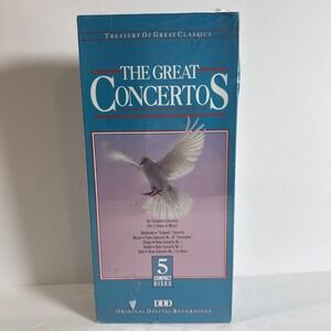 The Great Concertos Mozart Grieg Vivaldi Brahms 5 Disc Set 1989 NEW Factory Seal